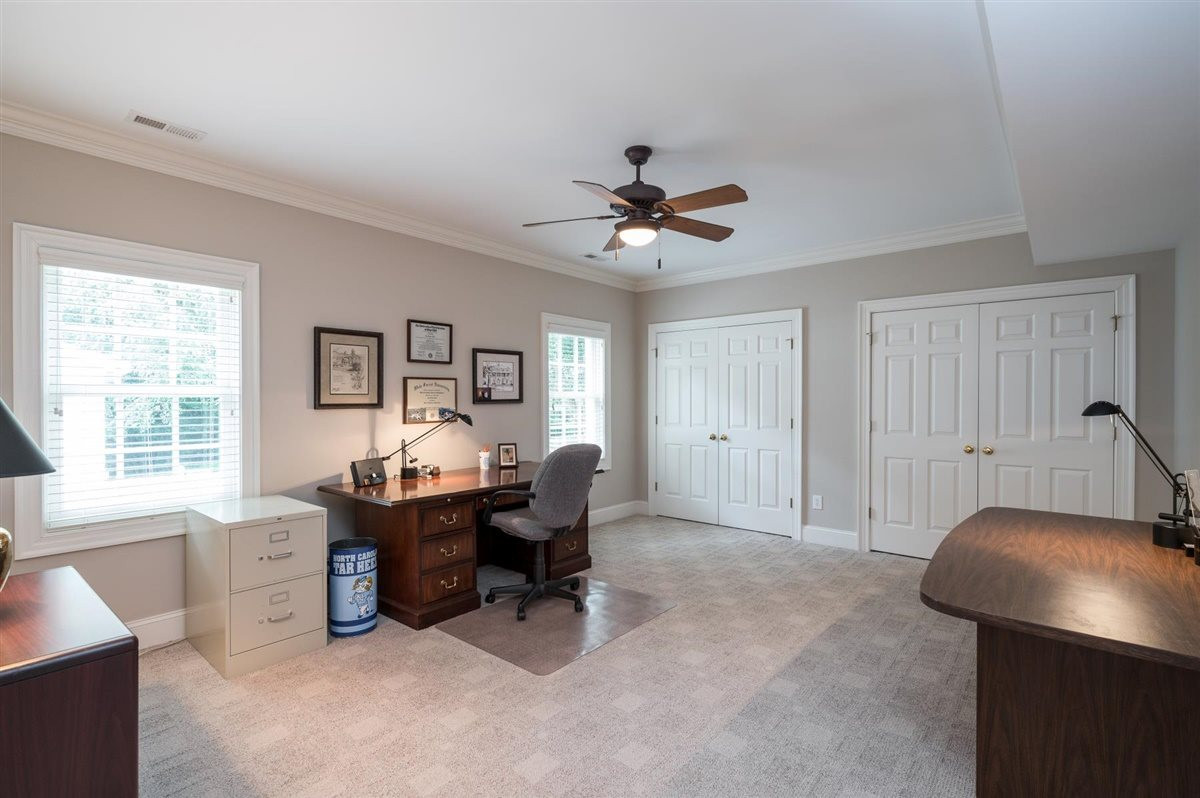 11840 Six Forks Road Raleigh, NC 27614 - Photo 23 of 30 ...is currently used as an office...could be a 5th bedroom, although the septic permit is for 4 bedrooms Lower Level Office/Bedroom