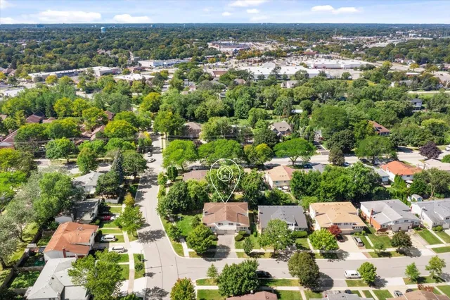 an aerial view of multiple house