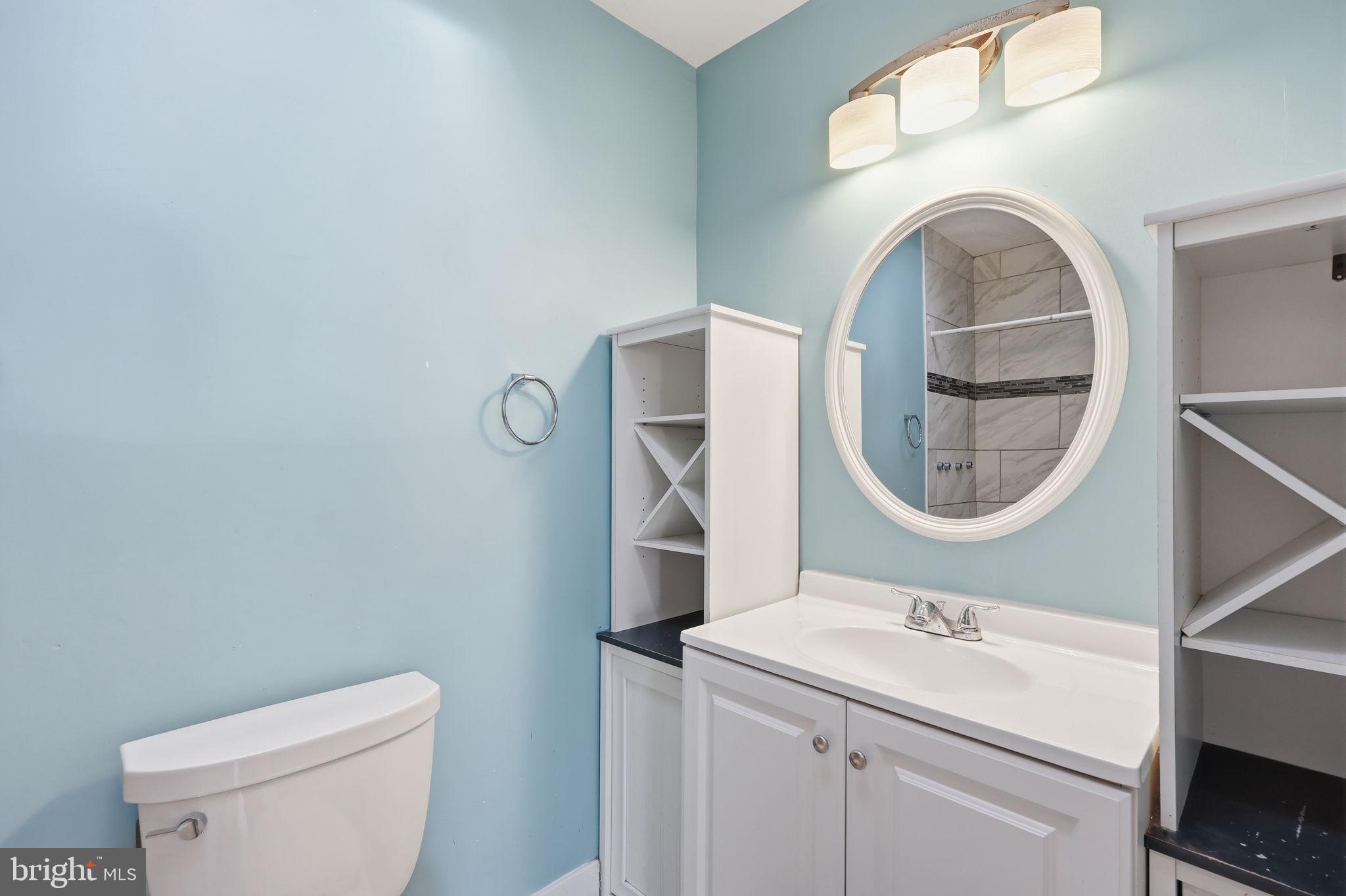 3908 Pearson Avenue Philadelphia, PA 19114 - Photo 19 of 30 a bathroom with a toilet a sink and a mirror