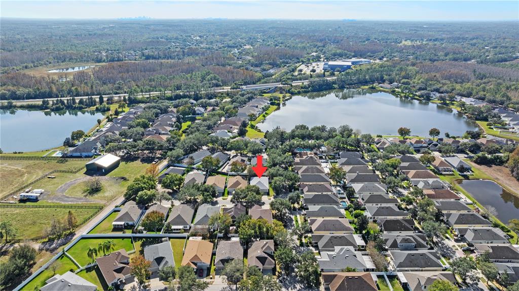 5012 Mirror Ridge Court Lutz, FL 33558 - Photo 38 of 44 an aerial view of residential houses with outdoor space