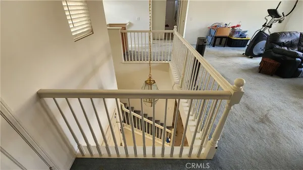 a view of a balcony with a sink