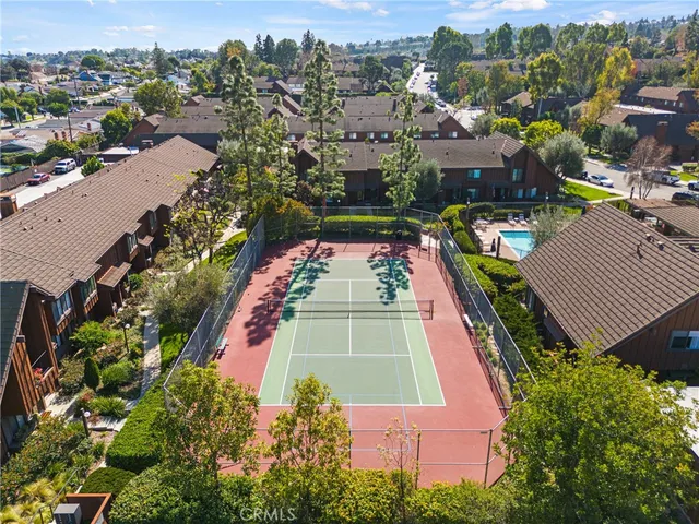 an aerial view of a city