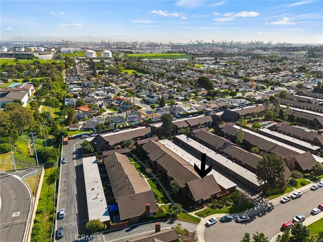 an aerial view of a city