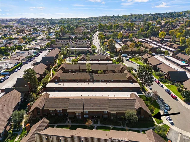 an aerial view of multiple house