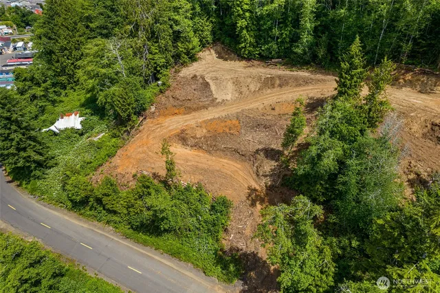 a view of a garden with an empty space