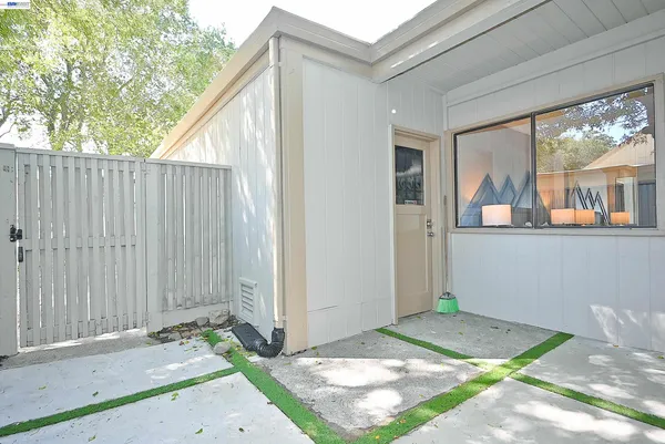 a backyard of a house