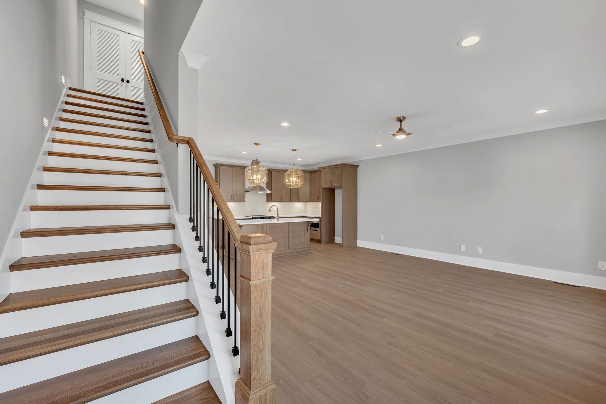 520 North Maple Street, Unit 2 Murfreesboro, TN 37130 - Photo 21 of 34 a view of a hallway with wooden floor and stairs