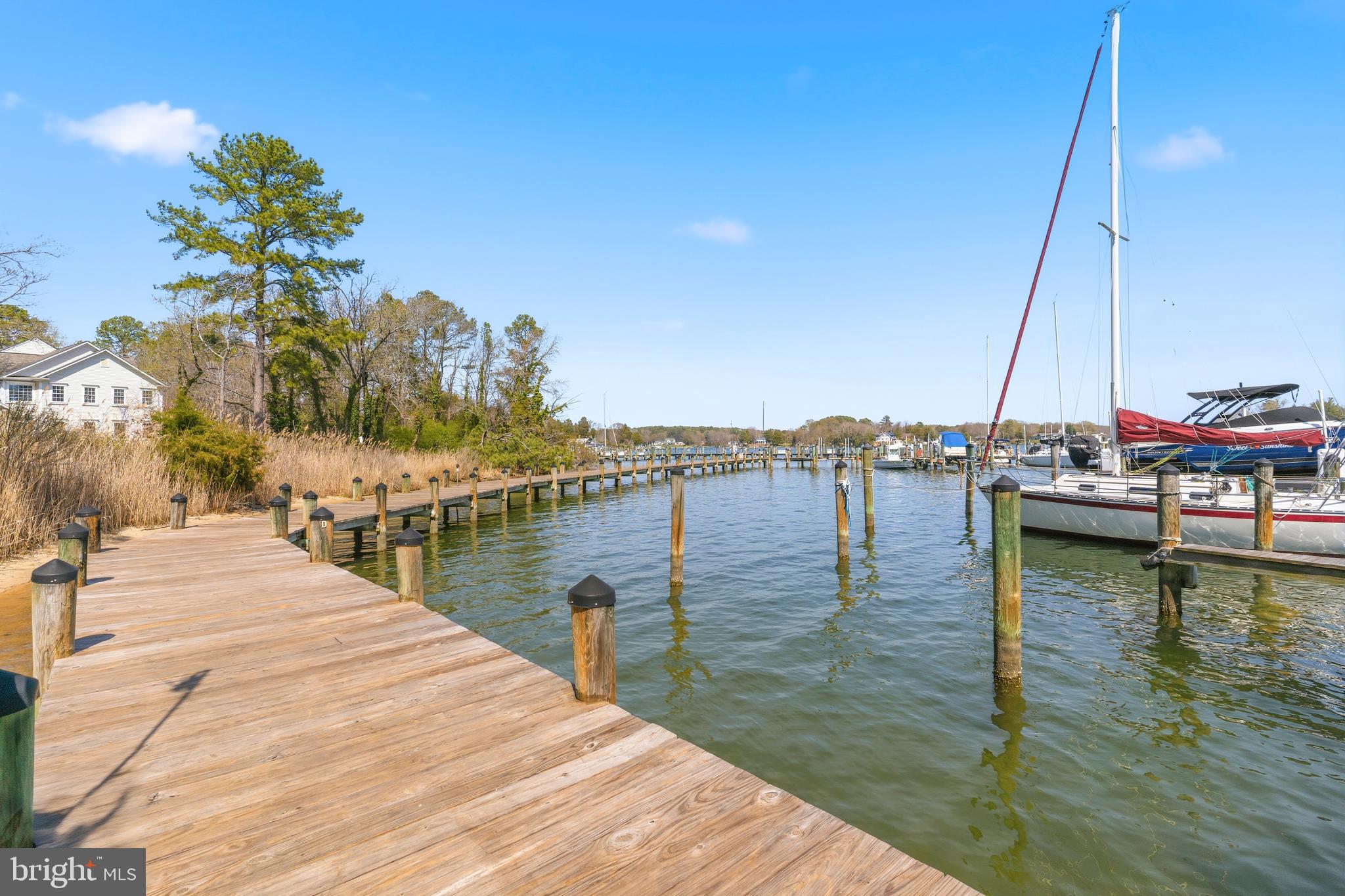 754 Bellefield Road, Unit 103 Solomons, MD 20629 - Photo 39 of 62 a view of a lake with boats and trees in the background