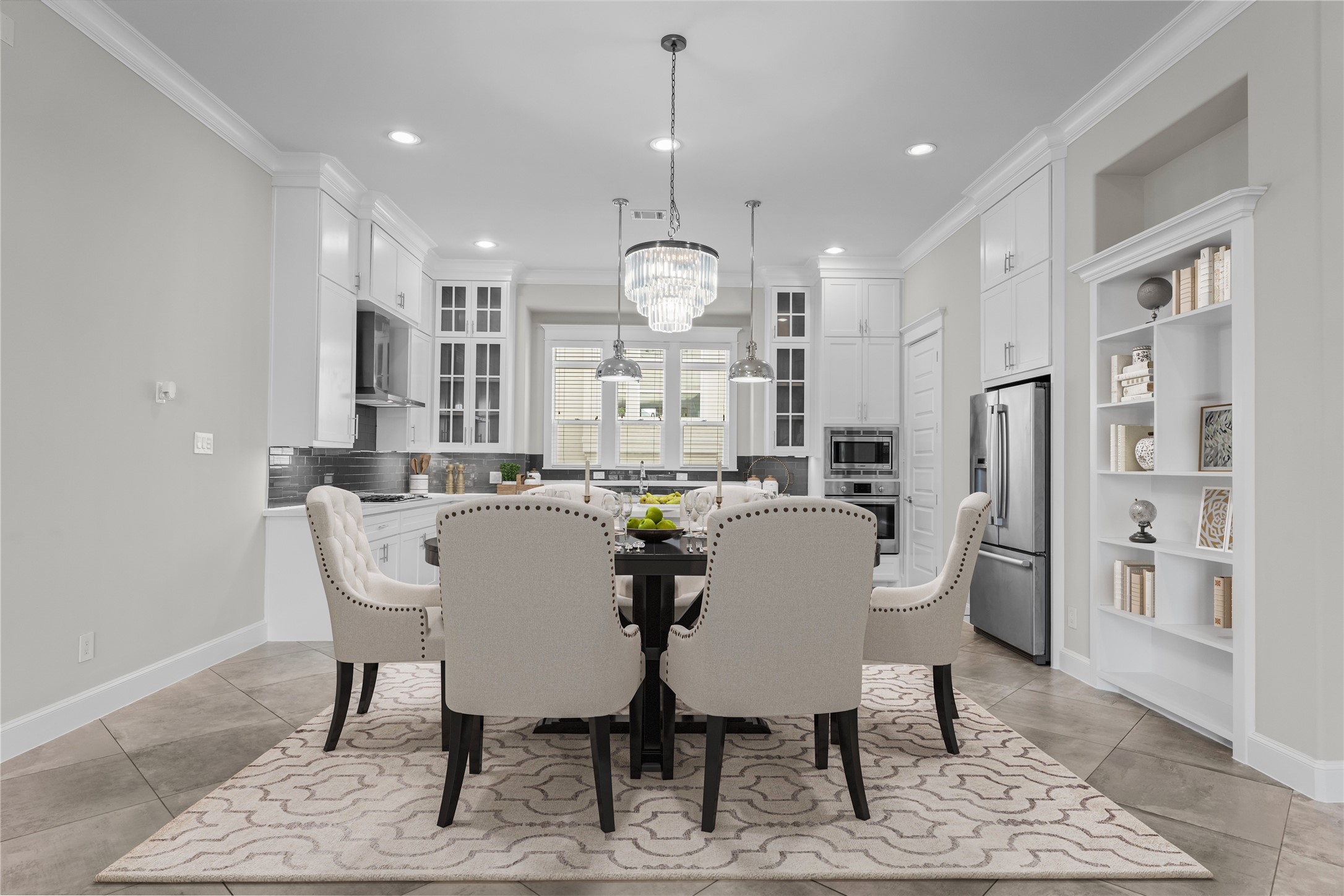2806 Princeton Street Houston, TX 77009 - Photo 11 of 20 a view of a a dining room with furniture window and wooden floor