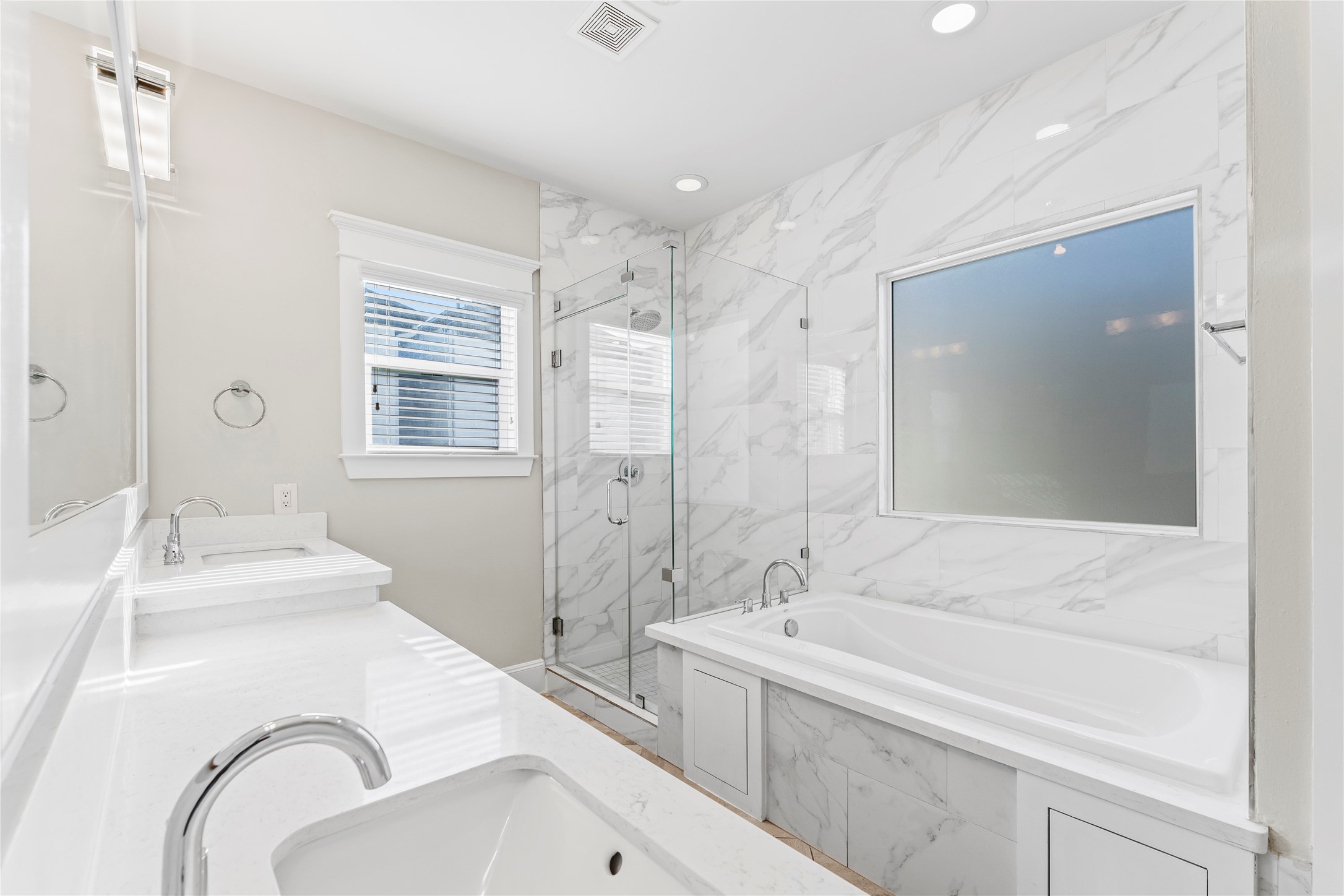 2806 Princeton Street Houston, TX 77009 - Photo 19 of 20 a bathroom with a sink a toilet and shower