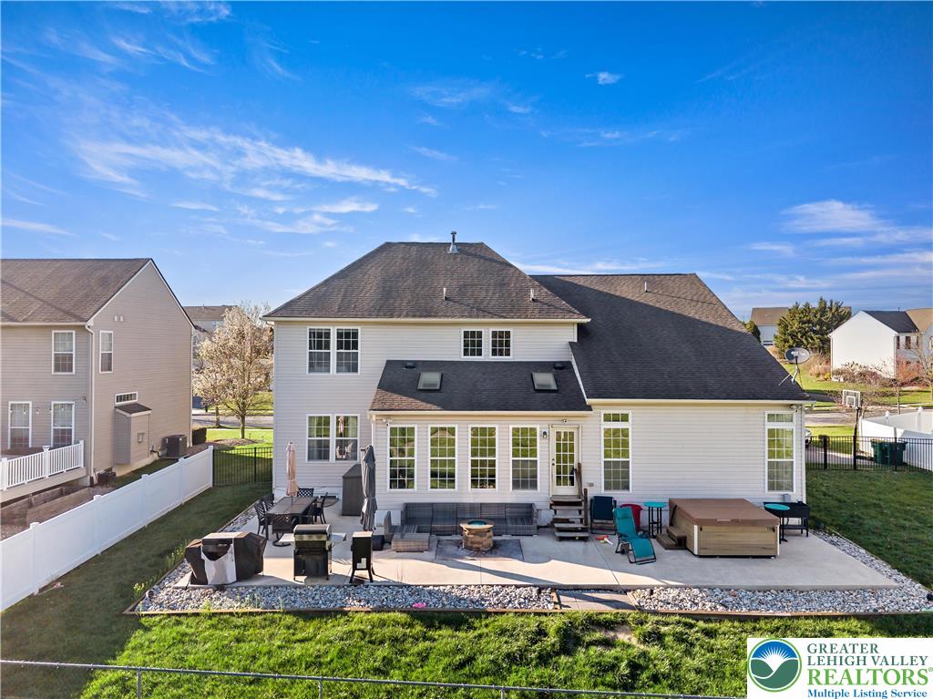 130 Lower Way Road Easton, PA 18045 - Photo 54 of 56 a aerial view of a house with swimming pool and sitting area