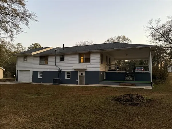 a view of a house with a patio