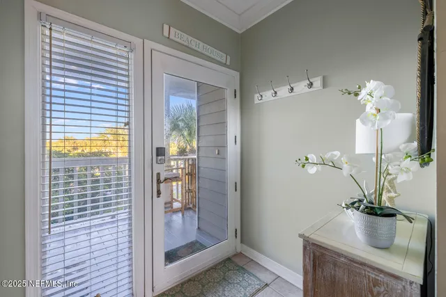 a room with table and chairs