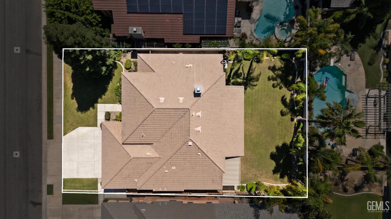 Undisclosed Address Bakersfield, CA 93312 - Photo 43 of 45 an aerial view of residential houses with outdoor space