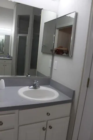 a view of a livingroom with a chandelier