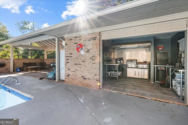 a car parked in garage