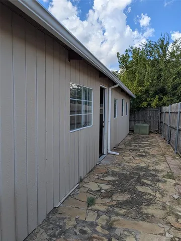 a backyard of a house