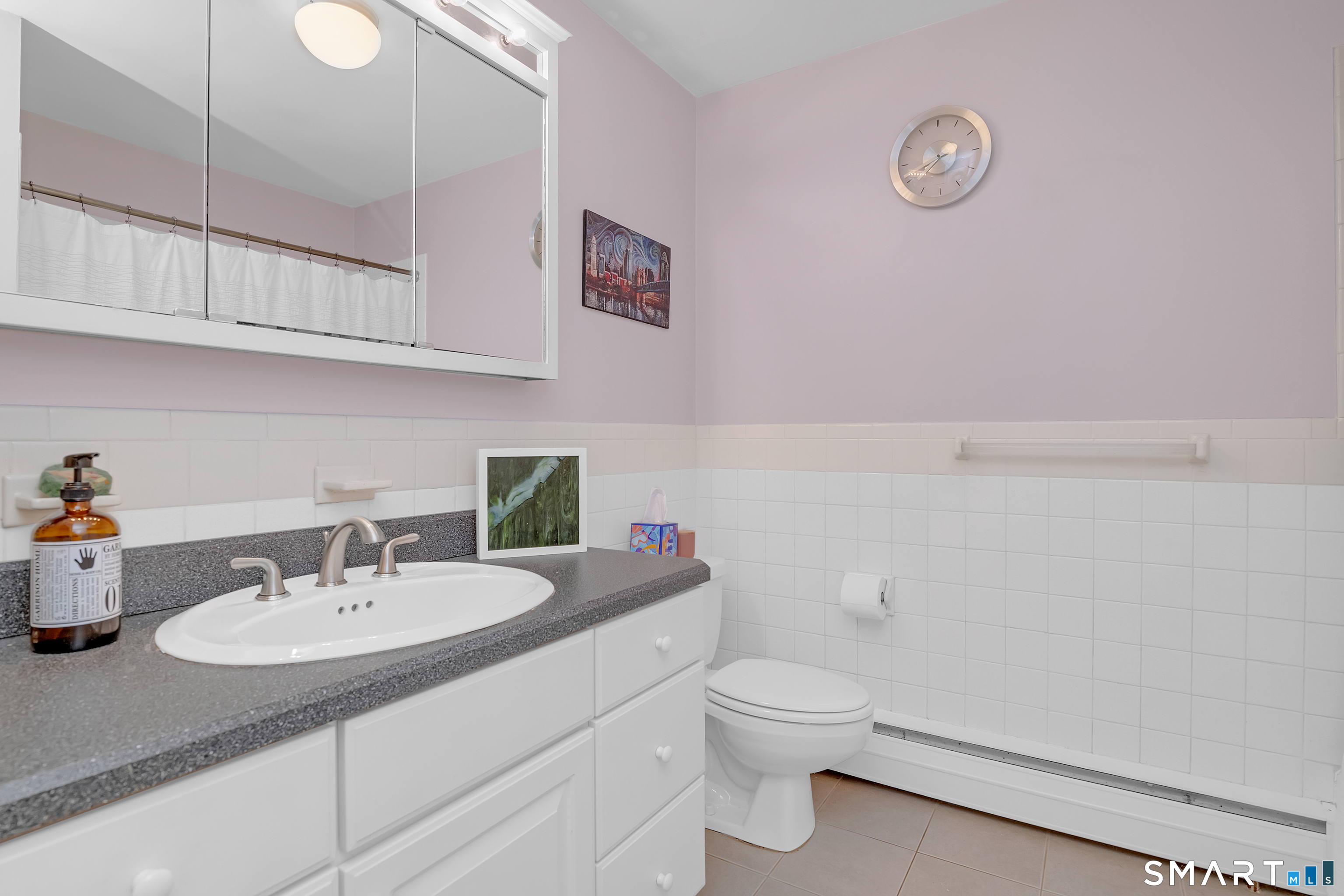 16 Marion Road Bethany, CT 06524 - Photo 18 of 40 a bathroom with a sink vanity granite and toilet
