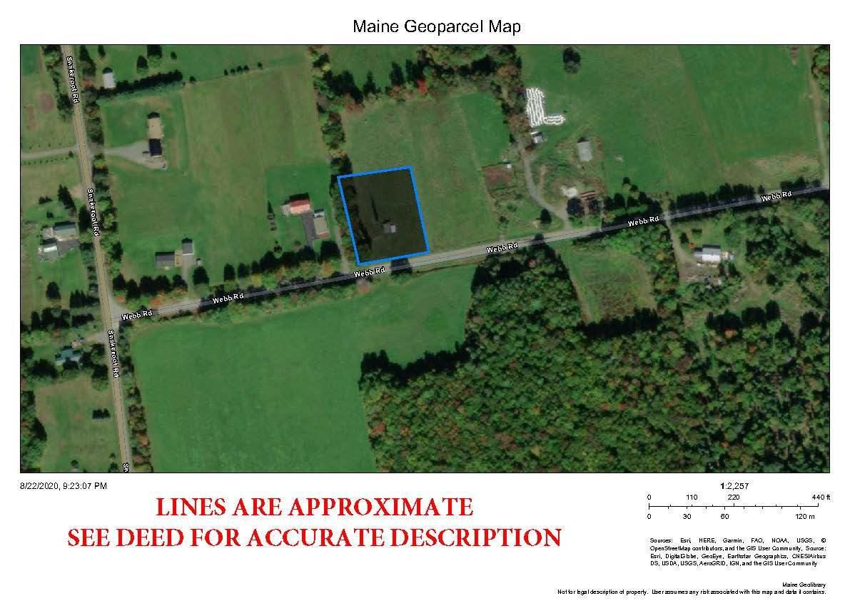 M10-l12a Webb Road Pittsfield, ME 04967 - Photo 2 of 10 approx map 10 Lot 12A parcel 200x220