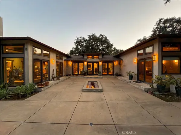 a outdoor space with lots of green space