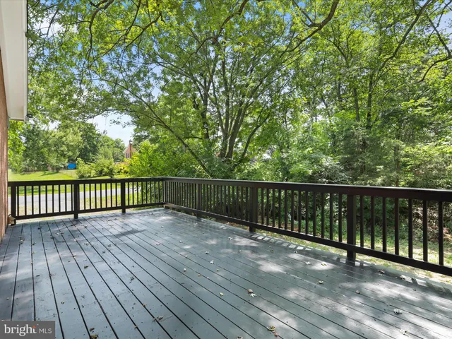 a view of deck with a wooden floor