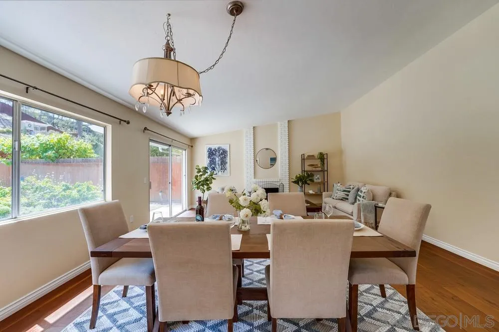 7214 Durango Circle Carlsbad, CA 92011 - Photo 10 of 37 a view of a dining room with furniture window and wooden floor
