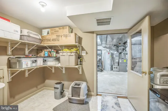 a view of a living room with furniture