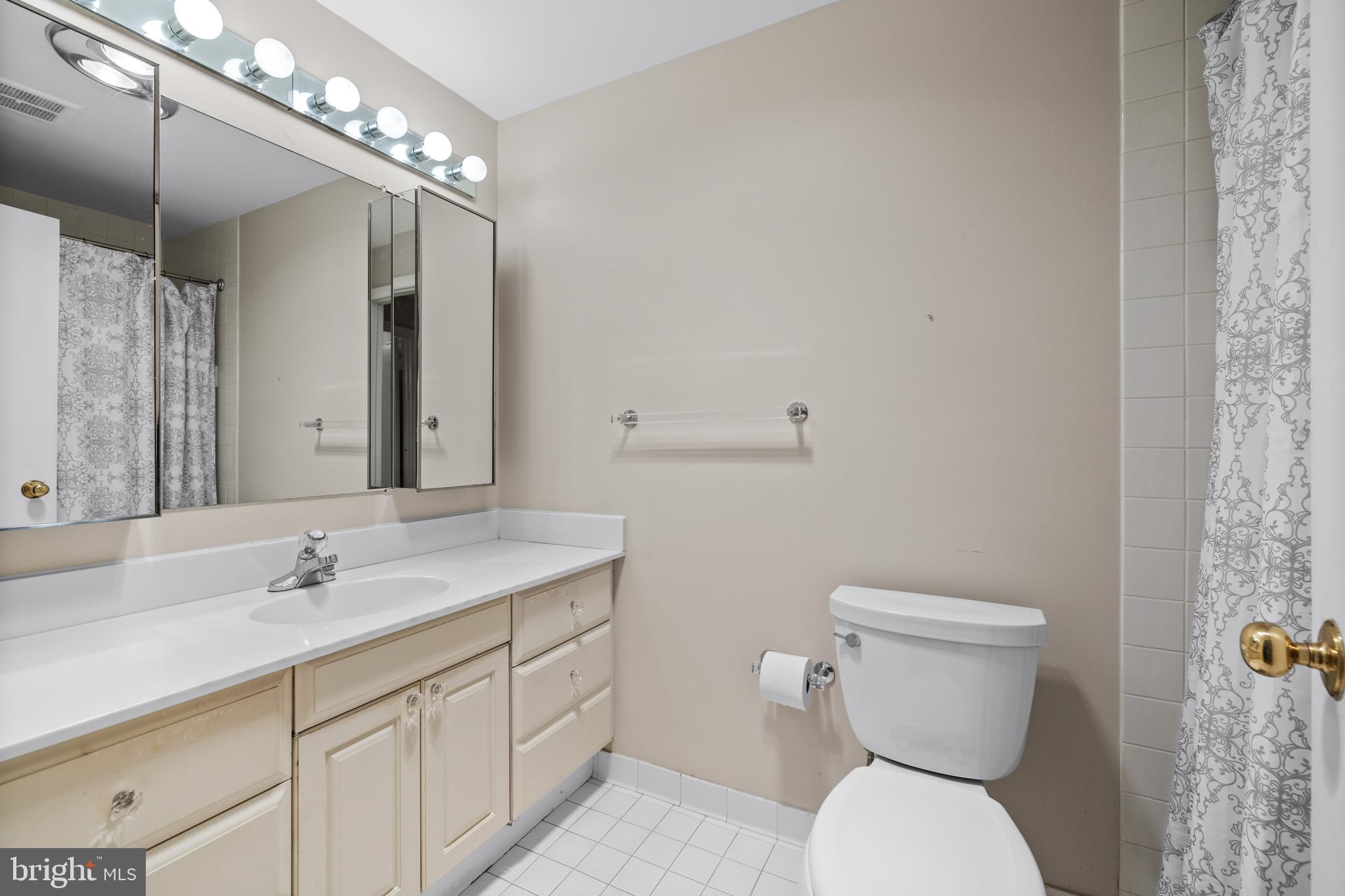 1 Slade Avenue, Unit 304 Baltimore, MD 21208 - Photo 31 of 44 a bathroom with a toilet sink and mirror