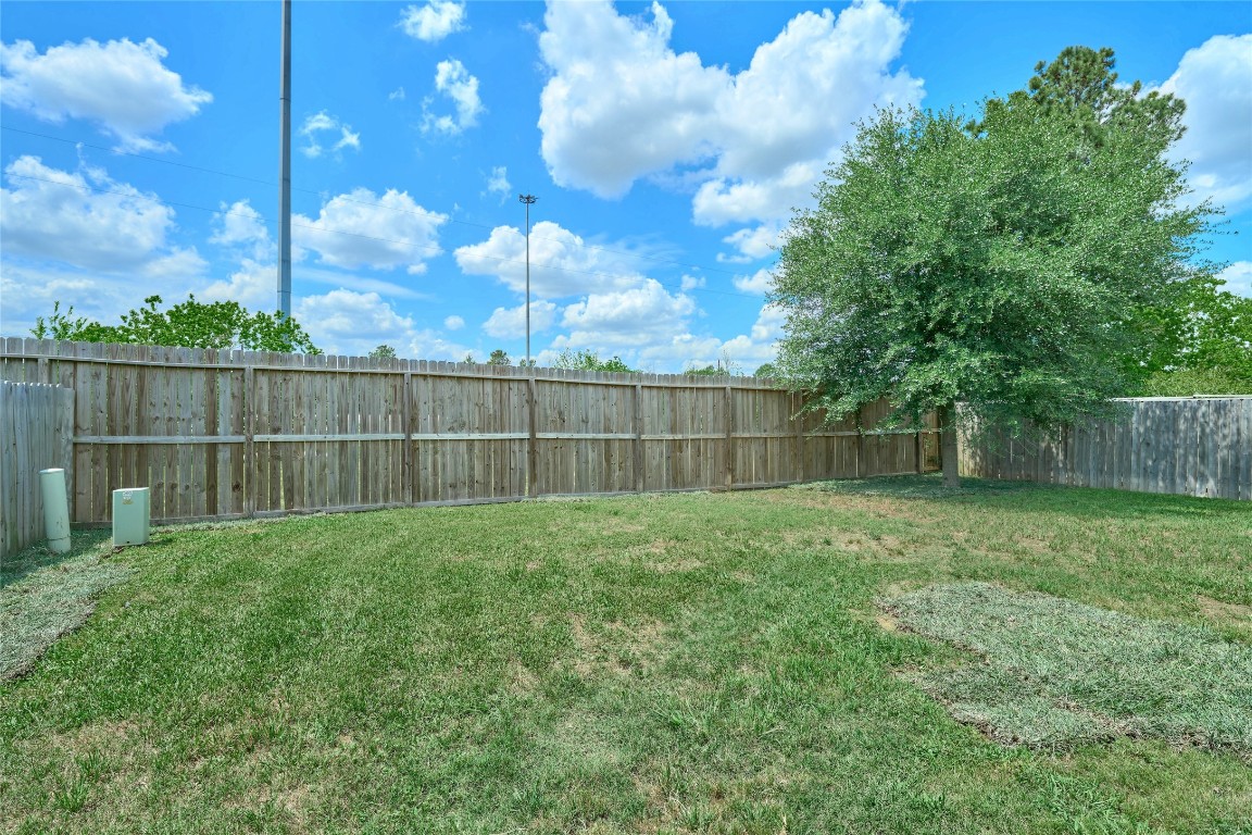 24439 Raindrop Poppy Drive Spring, TX 77373 - Photo 24 of 27 a view of a backyard with a garden and stairs