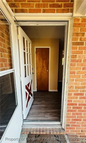 a view of front door of house