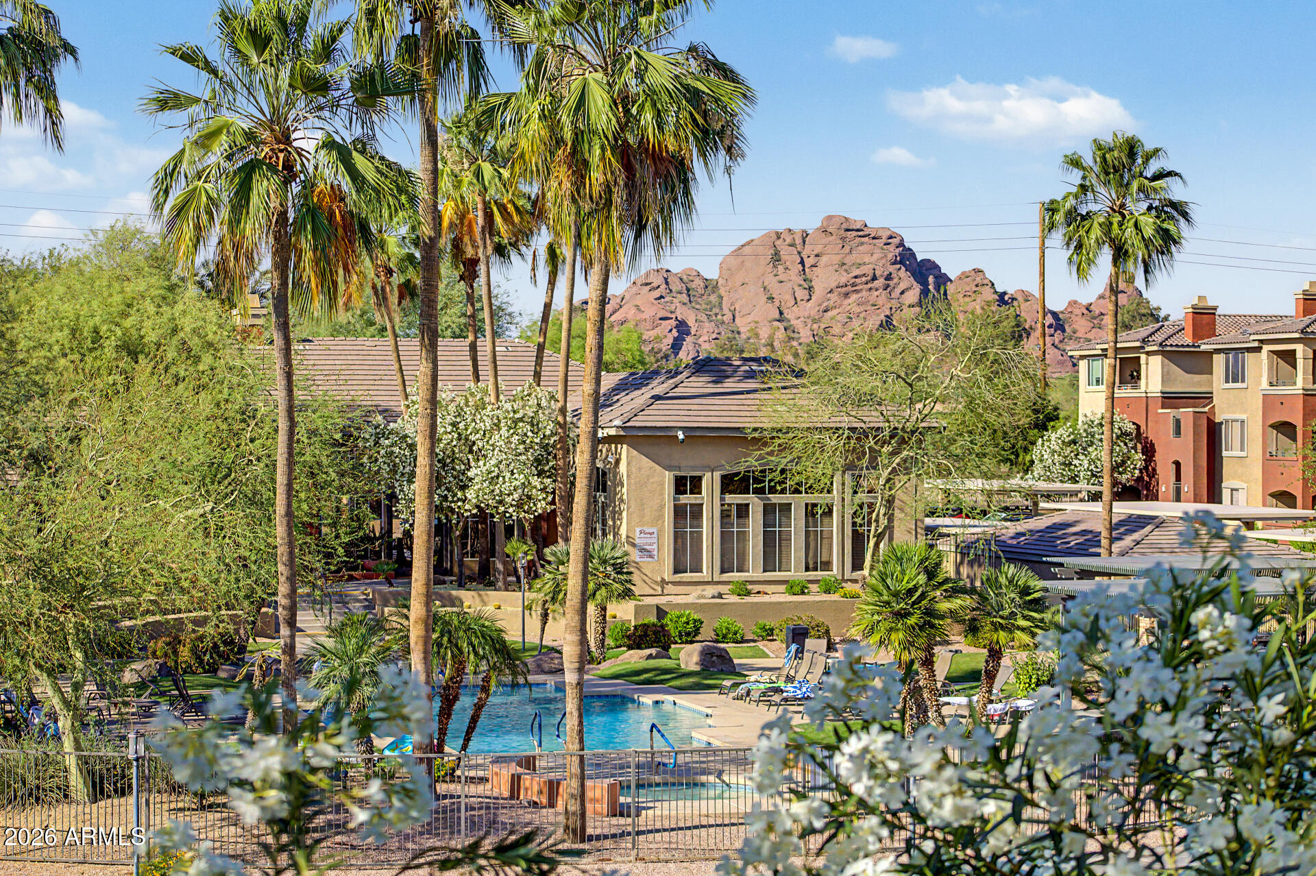 5401 East Van Buren Street, Unit 3017 Phoenix, AZ 85008 - Photo 22 of 37 a view of a garden with a patio