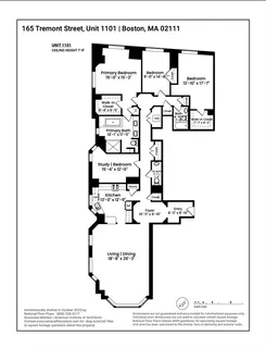 $2,495,000 | 165 Tremont Street, Unit 1101, Boston, MA 02111