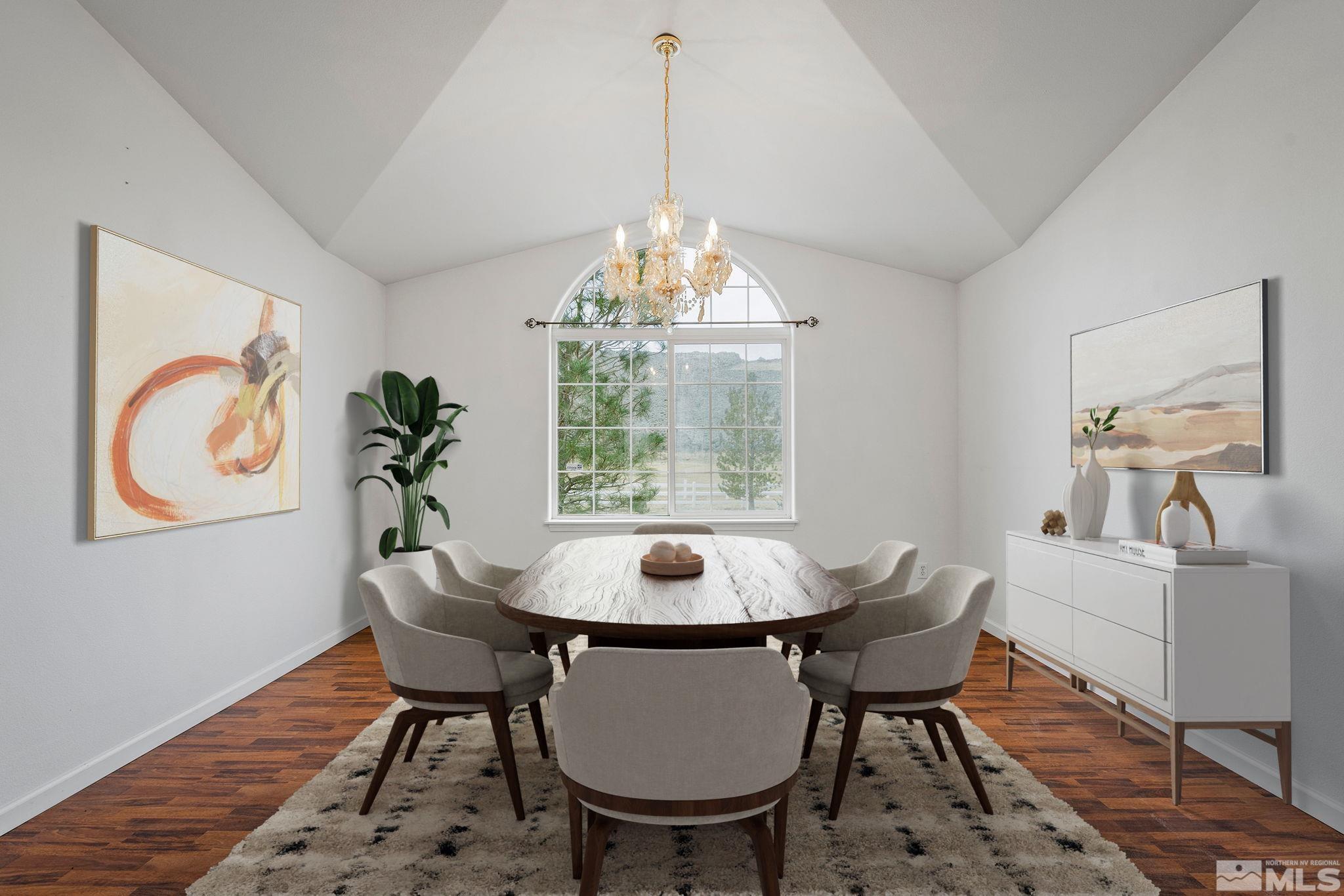 15560 North Red Rock Road Reno, NV 89508 - Photo 6 of 28 a view of a dining room with furniture and window