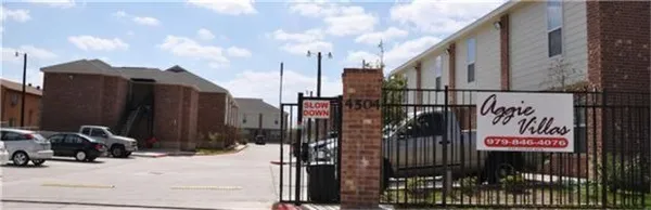 a view of a park with slide