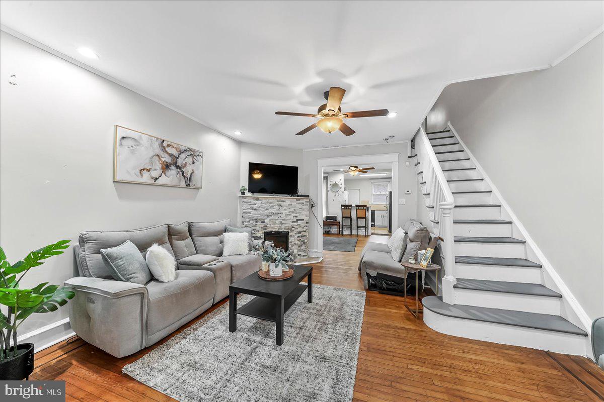 5348 West Berks Street Philadelphia, PA 19131 - Photo 2 of 18 a living room with furniture and wooden floor
