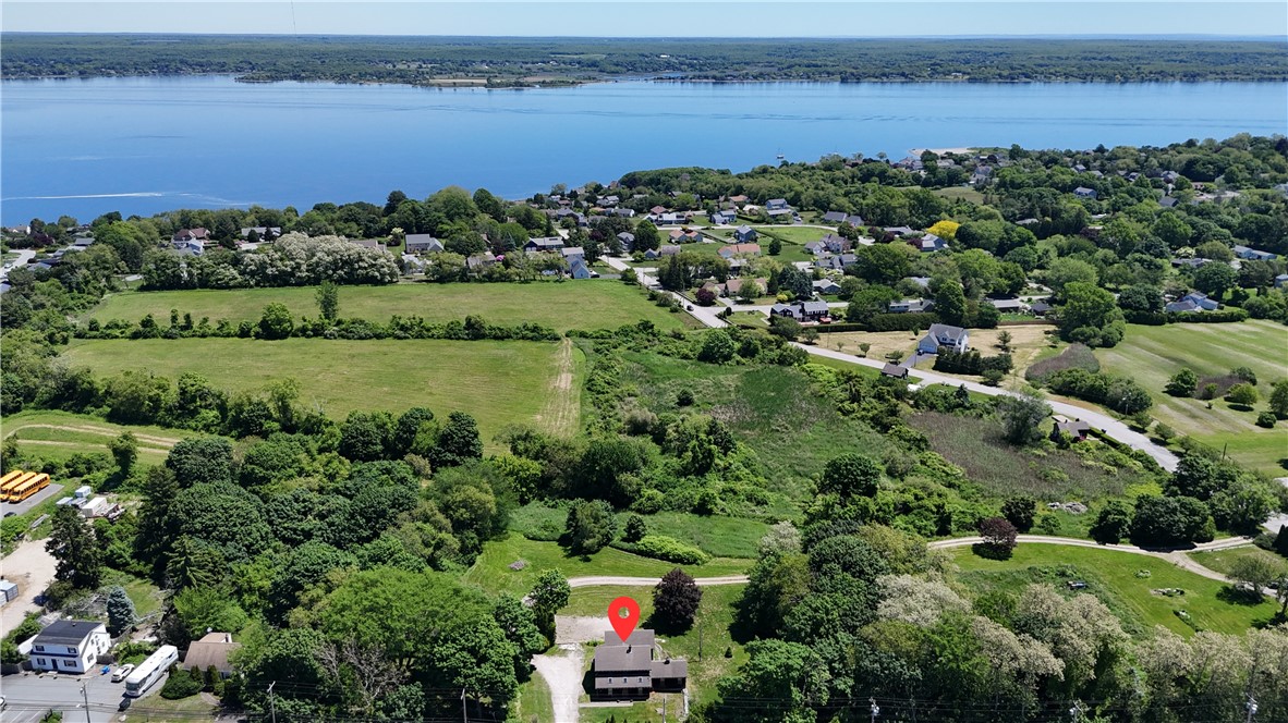 1861 East Main Road Portsmouth, RI 02871 - Photo 35 of 35 Aerial View of house toward the Sakonnet River