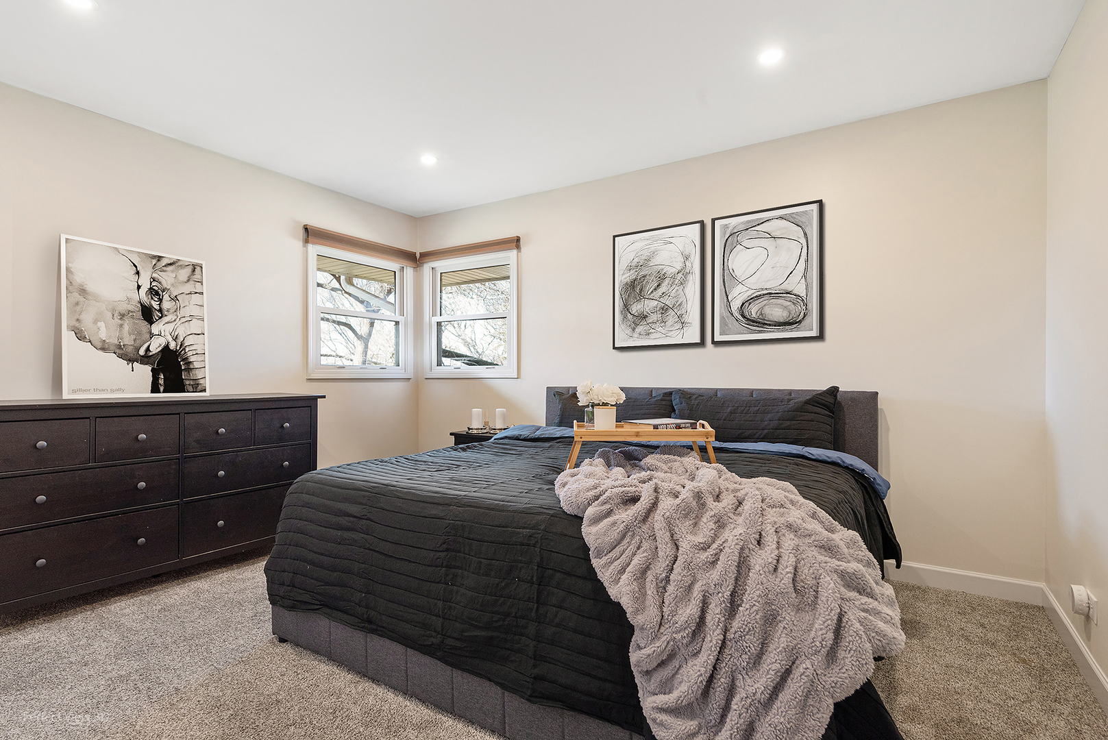 11N958 Almora Terrace Elgin, IL 60124 - Photo 10 of 26 a bedroom with a bed and painting on the wall