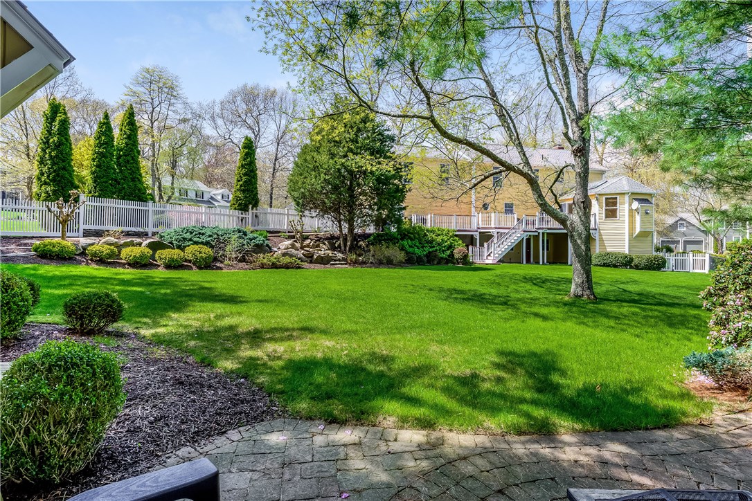 185 Wickham Road North Kingstown, RI 02852 - Photo 34 of 38 View from second patio with fire pit and shed with electricity!