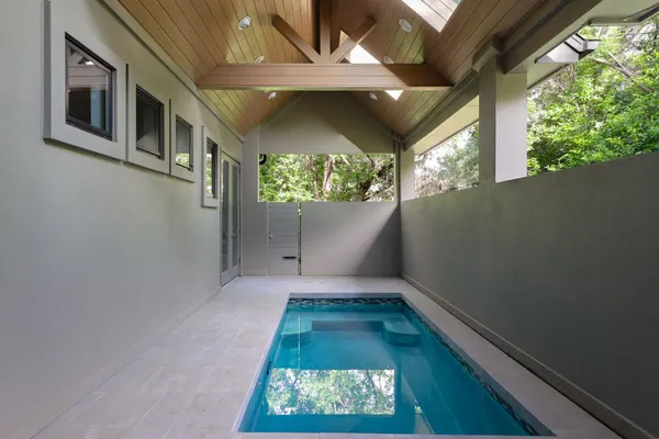 a backyard of a house