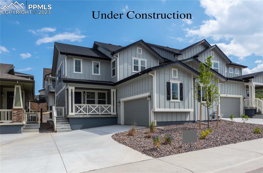 a front view of a house with a porch