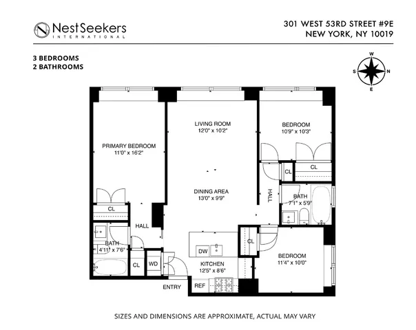 $1,770,000 | 301 West 53rd Street, Unit 9E | Hell's Kitchen