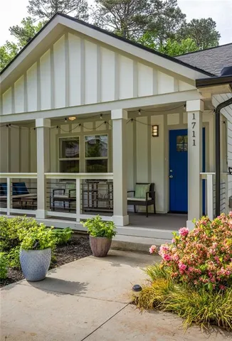 a front view of a house