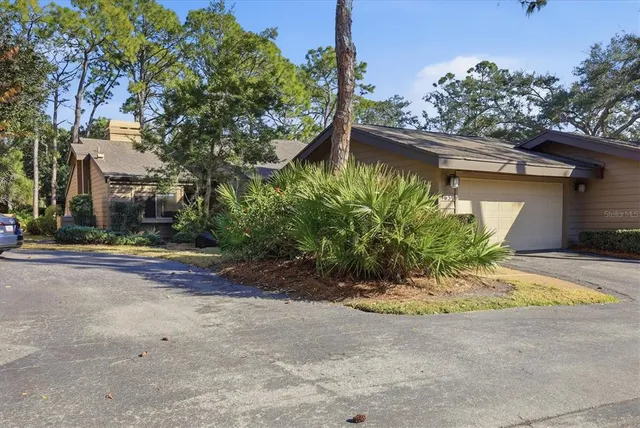 a view of a house with a yard and large tree
