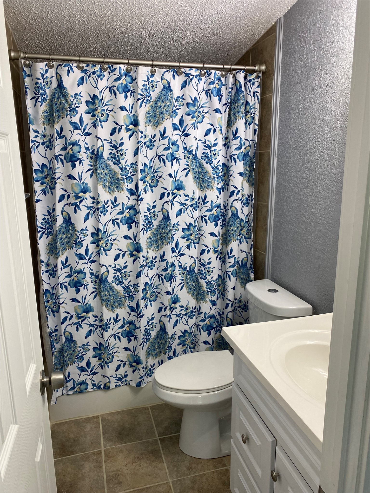 6115 Highway 35 Alvin, TX 77511 - Photo 27 of 49 a white toilet sitting next to a shower curtain