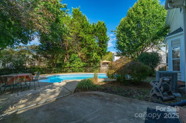 a view of a yard with plants