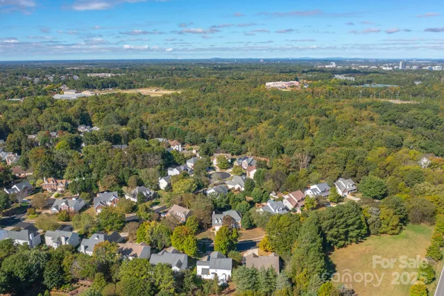 a view of a lake with a city