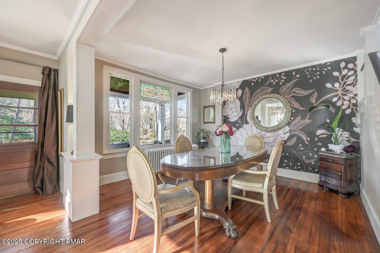 3 Stone Tree Drive Canadensis, PA 18325 - Photo 80 of 201 a view of a dining room with furniture window and wooden floor