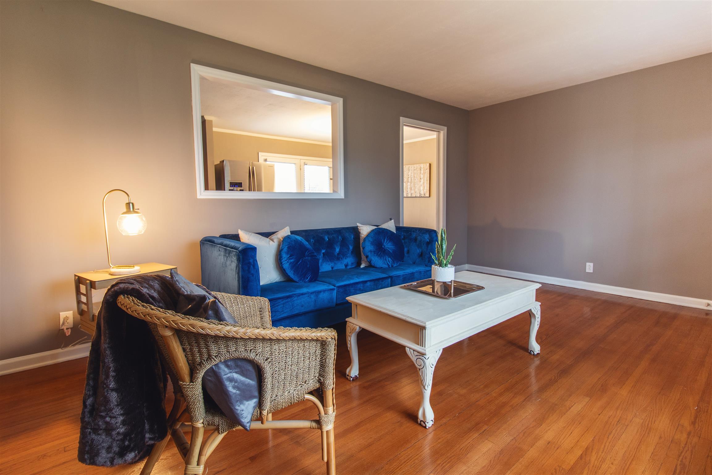 124 Union Hall Road Clarksville, TN 37040 - Photo 2 of 16 Living Room with Fresh Paint and Refinished Hardwood Floors