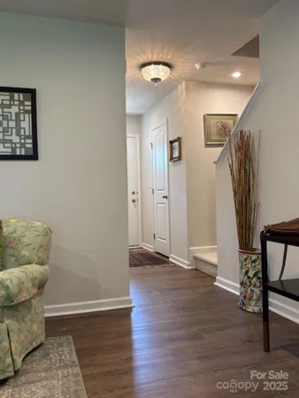 a view of livingroom with furniture and wooden floor