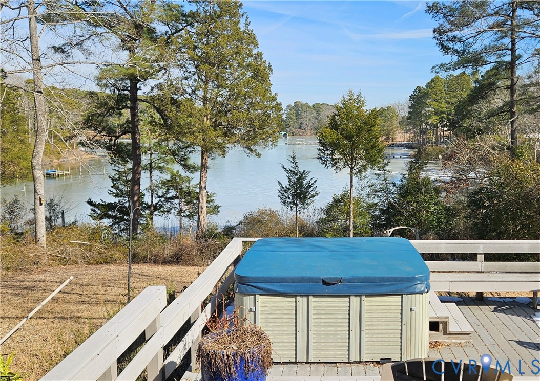459 Willow Lane Topping, VA 23169 - Photo 43 of 47 a view of balcony with wooden floor and outdoor seating
